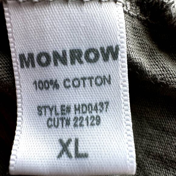 Monrow Pocket T Shirt Dress Maxi Round Neck Side Slits Pullover Cotton Gray XL - Picture 4 of 5